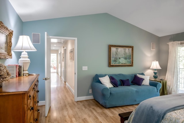 6607 Ormond Dr, Nashville, TN 37205 - bedroom featuring lofted ceiling, attic access, and light wood-style floors