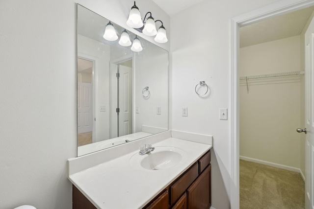354 Arapaho Dr, Murfreesboro, TN 37128 - bathroom featuring vanity and a spacious closet