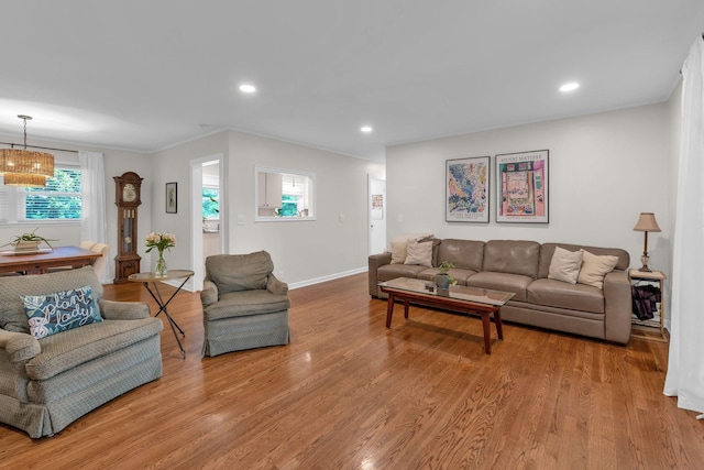 106 Dellrose Dr, Nashville, TN 37214 - living area featuring wood finished floors, recessed lighting, and a chandelier