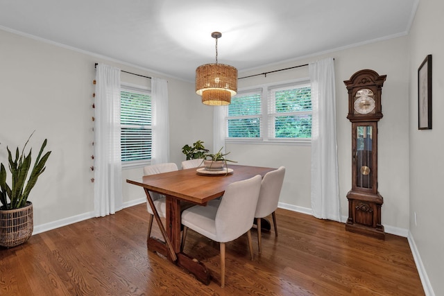 106 Dellrose Dr, Nashville, TN 37214 - dining area with healthy amount of natural light, dark wood-type flooring, and crown molding