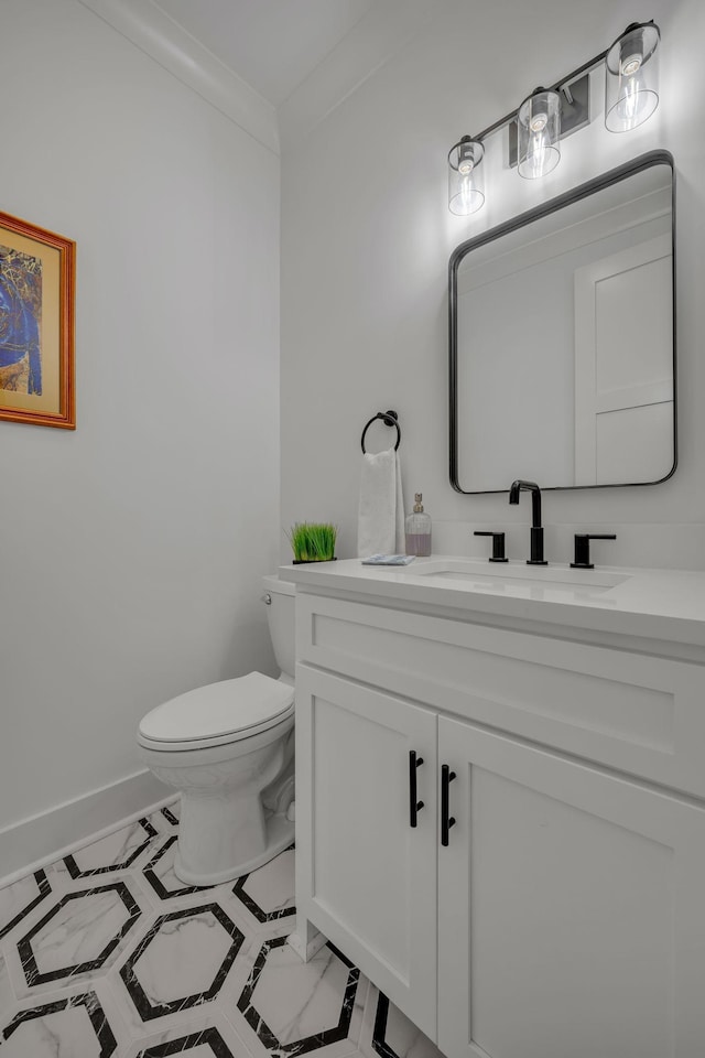 445 Old Pond Ln, Dickson, TN 37055 - bathroom featuring vanity and crown molding