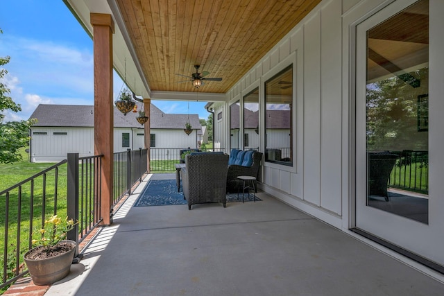 445 Old Pond Ln, Dickson, TN 37055 - view of patio with ceiling fan