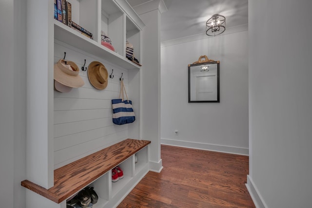 445 Old Pond Ln, Dickson, TN 37055 - mudroom with wood finished floors and baseboards