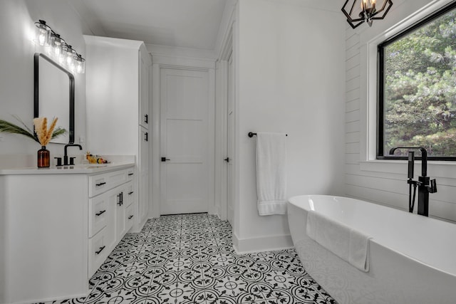 445 Old Pond Ln, Dickson, TN 37055 - bathroom with vanity and a freestanding bath