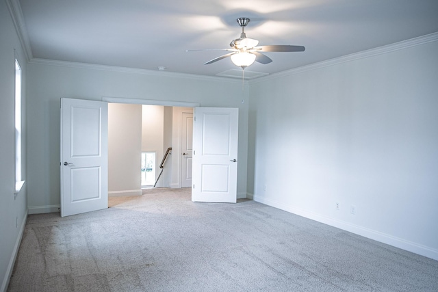1023 Echelon Dr, Franklin, TN 37064 - unfurnished bedroom with carpet floors, crown molding, and ceiling fan