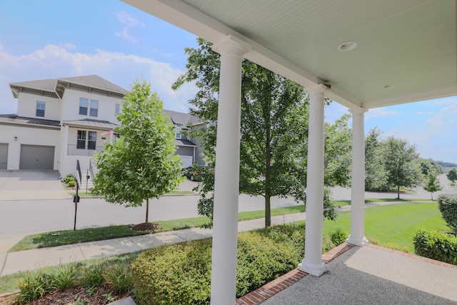 1023 Echelon Dr, Franklin, TN 37064 - porch featuring a yard