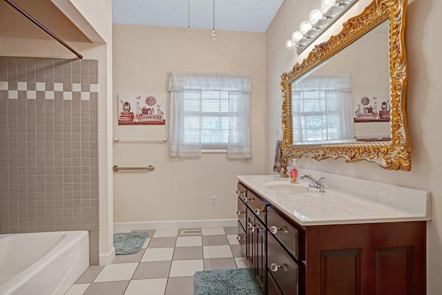 398 N Hummingbird Ln, Dickson, TN 37055 - bathroom with vanity and shower / bath combination