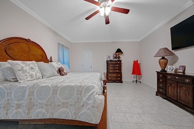 398 N Hummingbird Ln, Dickson, TN 37055 - bedroom with ornamental molding and ceiling fan