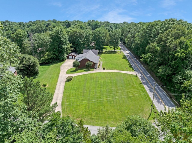 398 N Hummingbird Ln, Dickson, TN 37055 - aerial overview of property's location with a heavily wooded area
