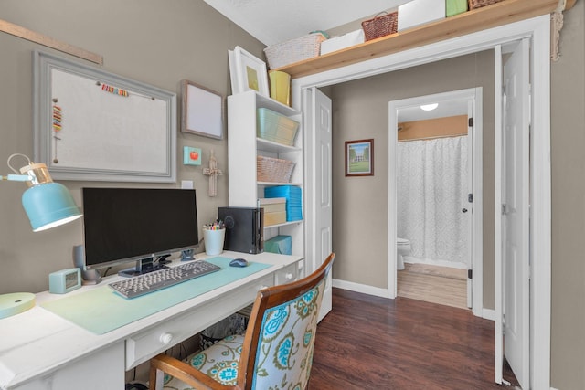 805 Tunewood Ct, Hermitage, TN 37076 - home office with dark wood finished floors and baseboards