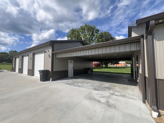 108 Chase Bend Rd, Estill Springs, TN 37330 - garage with concrete driveway and a detached garage
