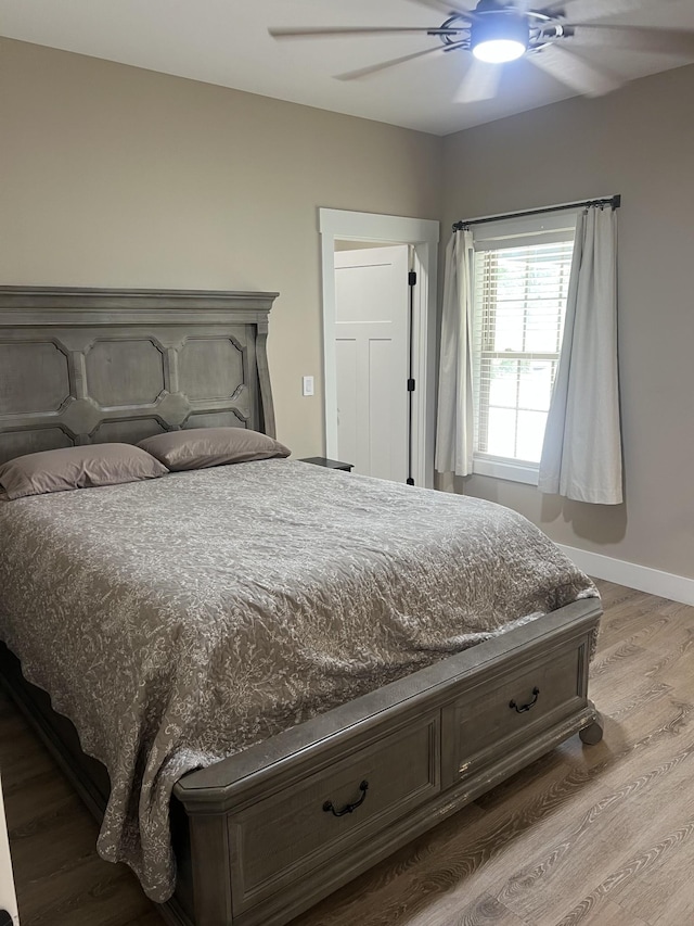 108 Chase Bend Rd, Estill Springs, TN 37330 - bedroom featuring light wood-style flooring and a ceiling fan
