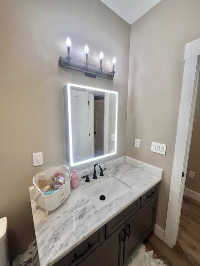 108 Chase Bend Rd, Estill Springs, TN 37330 - bathroom featuring vanity and wood finished floors