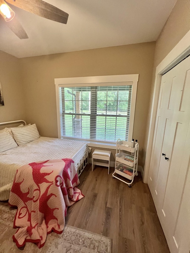 108 Chase Bend Rd, Estill Springs, TN 37330 - bedroom with wood finished floors and a ceiling fan
