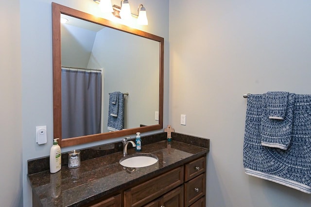 205 Nature Ridge Rd, Tullahoma, TN 37388 - bathroom with vanity and a shower with shower curtain