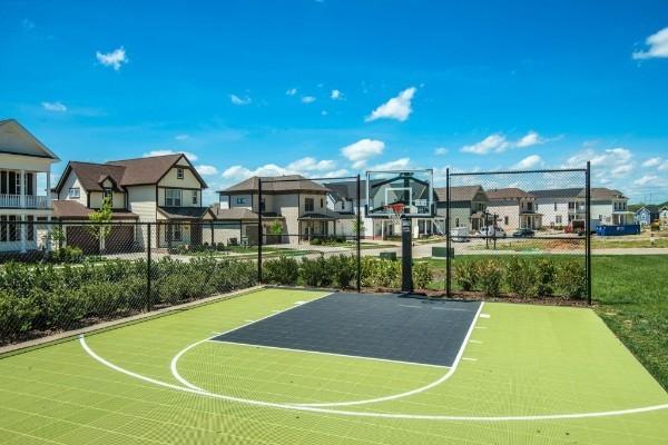 312 Rafferty Ct, Franklin, TN 37064 - view of basketball court featuring community basketball court and a residential view