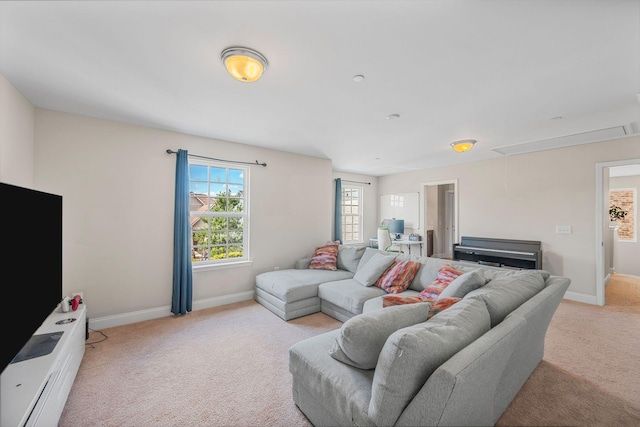 312 Rafferty Ct, Franklin, TN 37064 - living area featuring attic access and light carpet