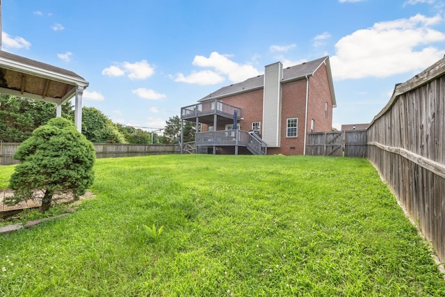 3299 Twelve Oaks Blvd, Clarksville, TN 37042 - fenced backyard with stairs and a wooden deck