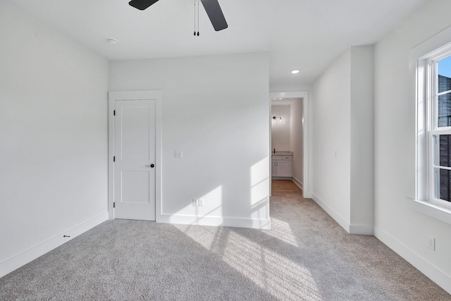 169 Willow Bend Dr, Hendersonville, TN 37075 - unfurnished bedroom featuring carpet, recessed lighting, and ceiling fan