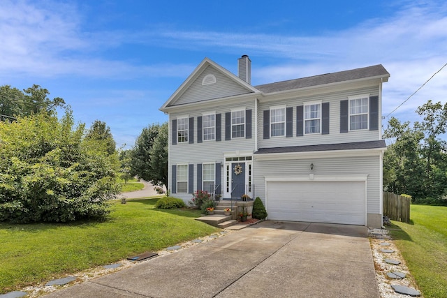 5601 Murphywood Xing, Antioch, TN 37013 - traditional home with a chimney, driveway, and a garage