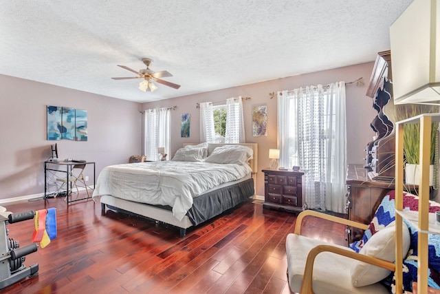 5601 Murphywood Xing, Antioch, TN 37013 - bedroom with a textured ceiling, wood finished floors, and ceiling fan
