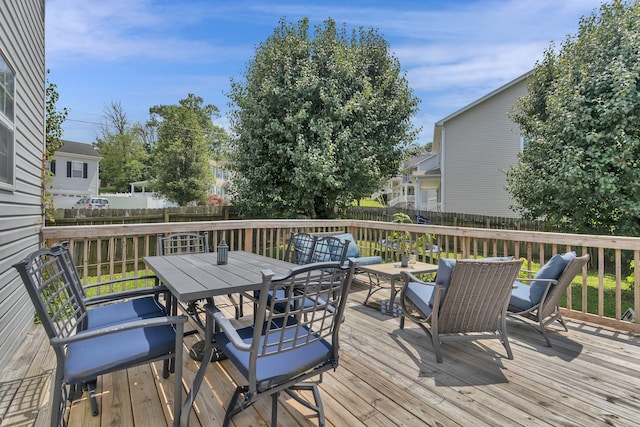 5601 Murphywood Xing, Antioch, TN 37013 - wooden deck with outdoor dining space and a fenced backyard