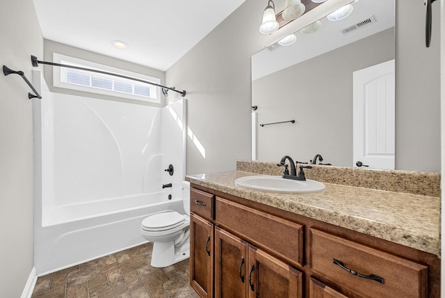 141 Bob White Trl, Oak Grove, KY 42262 - full bathroom featuring vanity, shower / bath combination, and stone finish flooring
