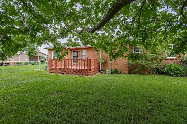 218 Susie Dr, Winchester, TN 37398 - view of yard featuring a wooden deck