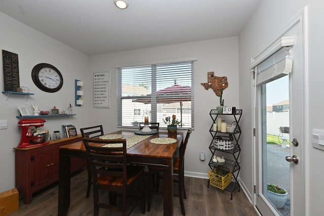 7050 Scotlyn Way, White House, TN 37188 - dining area with dark wood-style flooring and baseboards