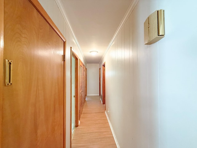 115 Horseshoe St, Pulaski, TN 38478 - hallway featuring crown molding and light wood-type flooring