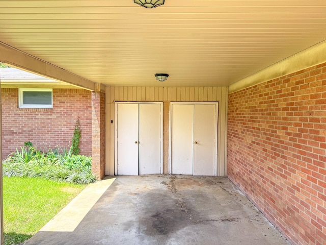 115 Horseshoe St, Pulaski, TN 38478 - entrance to property with brick siding and a carport
