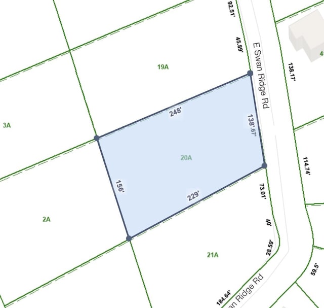 139 E Swan Ridge Rd, Hilham, TN 38568 - map of parcels