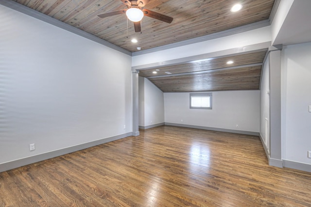 1205 Dr Db Todd Jr Blvd, Nashville, TN 37208 - unfurnished room featuring wooden ceiling, a ceiling fan, recessed lighting, and wood finished floors