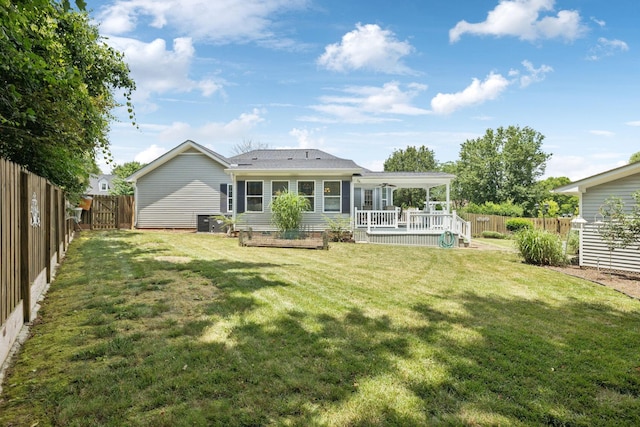 227 Riverbend Dr, Franklin, TN 37064 - rear view of property with a fenced backyard and a wooden deck