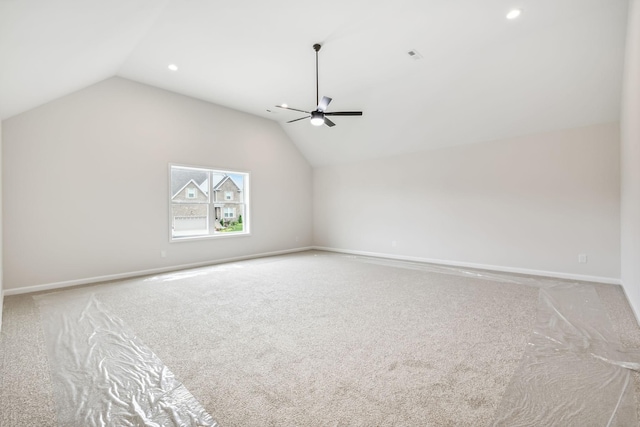 512 Smokey Rdg, Nolensville, TN 37135 - additional living space featuring carpet floors, lofted ceiling, ceiling fan, and recessed lighting