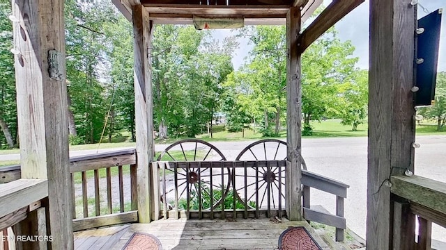 329 Wheeler Ln, Jamestown, TN 38556 - wooden deck featuring view of scattered trees