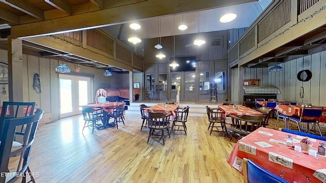 329 Wheeler Ln, Jamestown, TN 38556 - dining room featuring wood finished floors and french doors