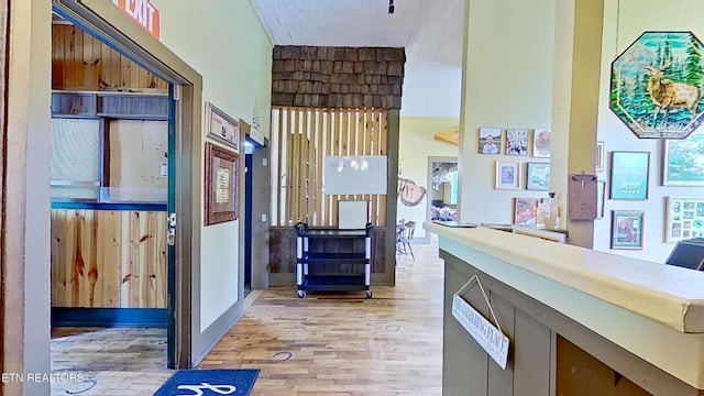 329 Wheeler Ln, Jamestown, TN 38556 - hall with light wood finished floors and a high ceiling