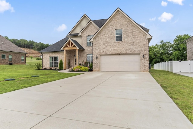 1446 Millstone Creek Rd, Lascassas, TN 37085 - view of front facade with brick siding, a garage, and driveway
