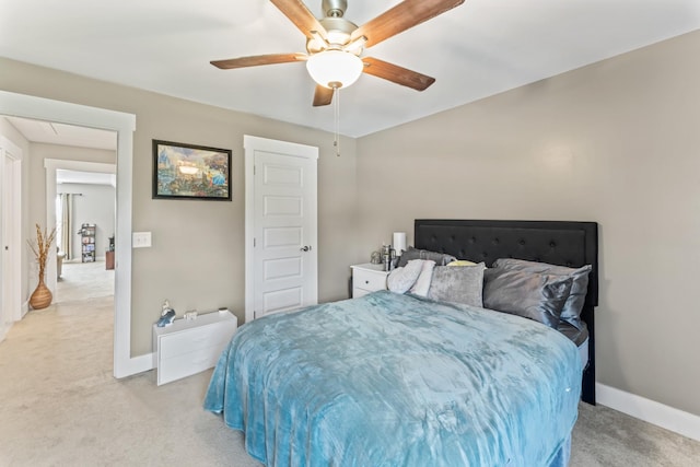 1446 Millstone Creek Rd, Lascassas, TN 37085 - bedroom with light carpet and a ceiling fan
