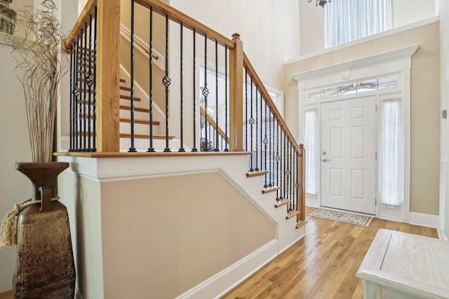 511 Derby Downs, Lebanon, TN 37087 - foyer featuring wood finished floors, stairway, and a towering ceiling