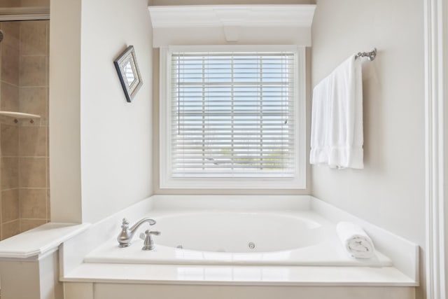 511 Derby Downs, Lebanon, TN 37087 - bathroom with a tub with jets and a tile shower