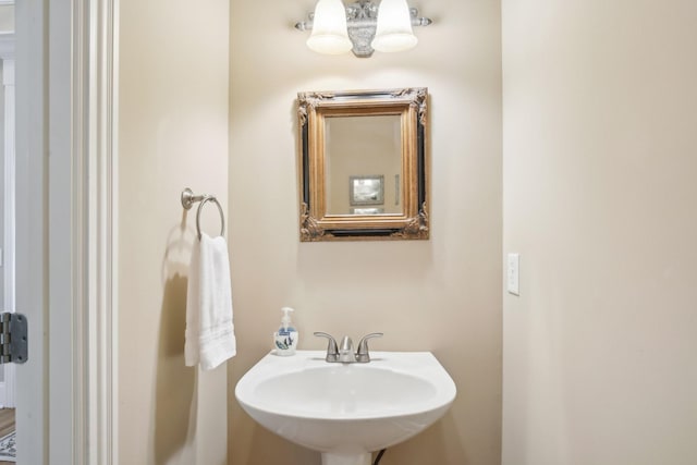 511 Derby Downs, Lebanon, TN 37087 - bathroom with a sink and a chandelier