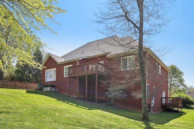 511 Derby Downs, Lebanon, TN 37087 - back of property featuring a deck and brick siding
