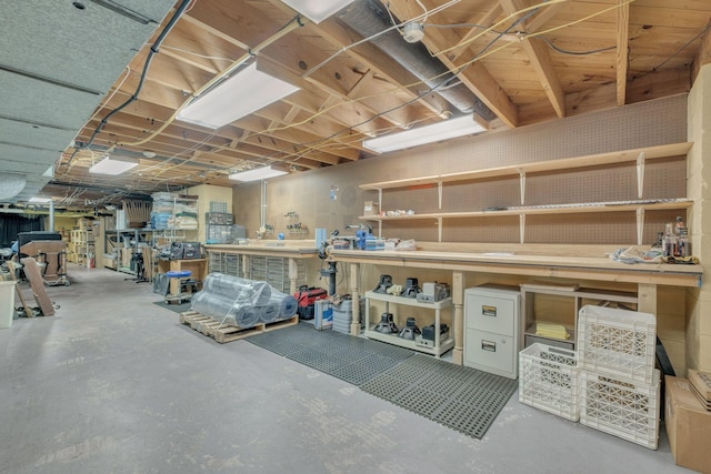 111 Hardingwoods Pl, Nashville, TN 37205 - unfinished basement featuring a workshop area