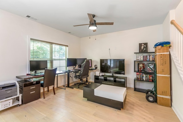 3319 Old Hickory Blvd Unit 17, Old Hickory, TN 37138 - home office with wood finished floors and a ceiling fan