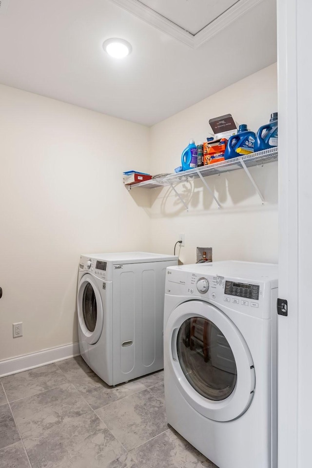 3319 Old Hickory Blvd Unit 17, Old Hickory, TN 37138 - laundry room featuring separate washer and dryer and baseboards