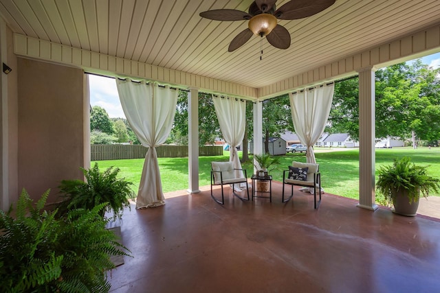 723 Alecia Page Cv, Humboldt, TN 38343 - sunroom / solarium with ceiling fan