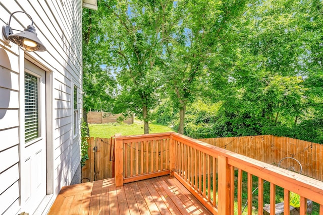 2136 Buena Vista Pike Unit B, Nashville, TN 37218 - wooden terrace with a fenced backyard