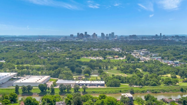 2136 Buena Vista Pike Unit B, Nashville, TN 37218 - drone / aerial view of city skyline and a nearby body of water